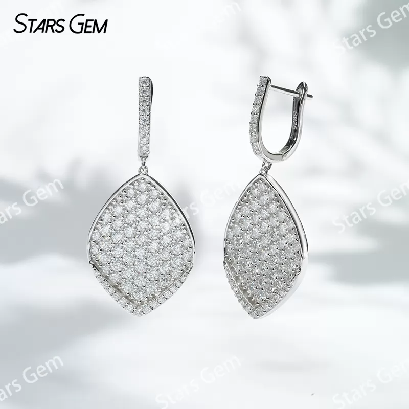 2mm Round Brilliant Cut Moissanite S925 Sterling Silver Diamond Earrings