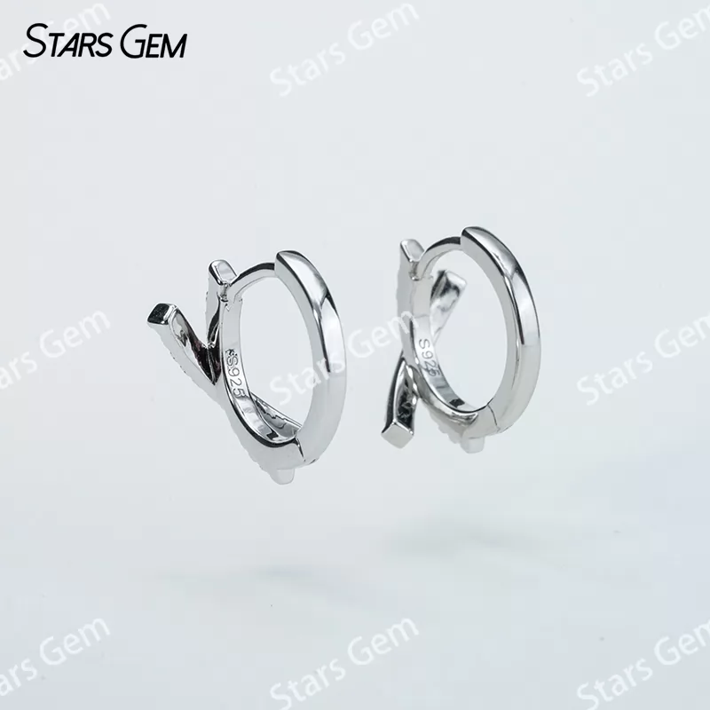 1.1mm Round Brilliant Cut Moissanite S925 Sterling Silver Diamond Earrings