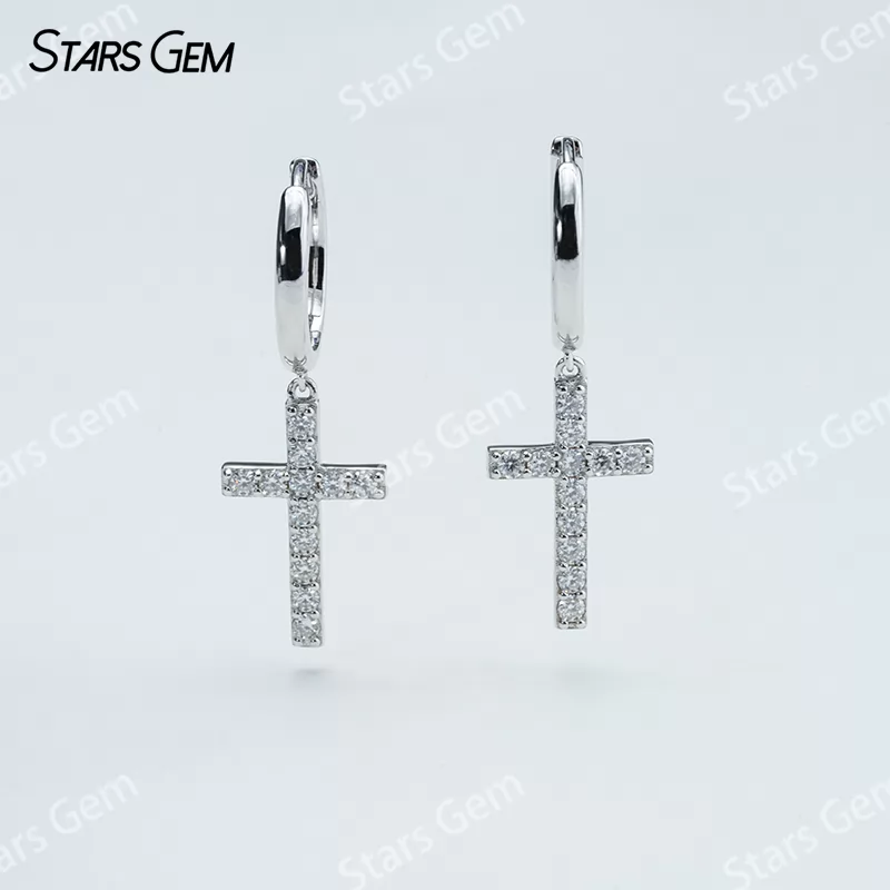 1.7mm Round Brilliant Cut Moissanite S925 Sterling Silver Diamond Earrings