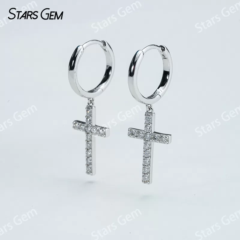 1.7mm Round Brilliant Cut Moissanite S925 Sterling Silver Diamond Earrings