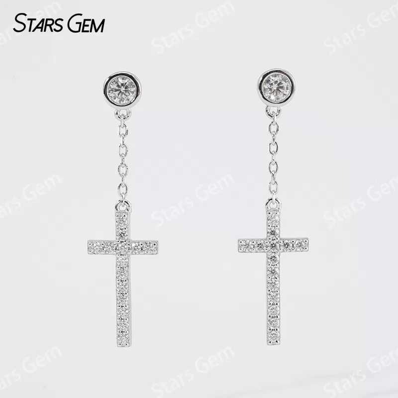 3mm Round Brilliant Cut Moissanite S925 Sterling Silver Diamond Earrings