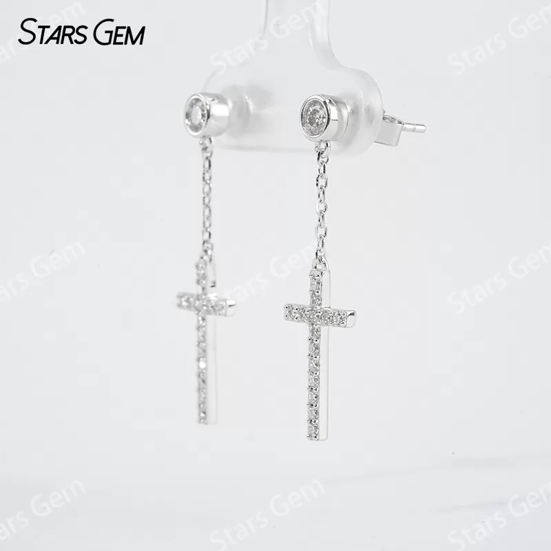 3mm Round Brilliant Cut Moissanite S925 Sterling Silver Diamond Earrings