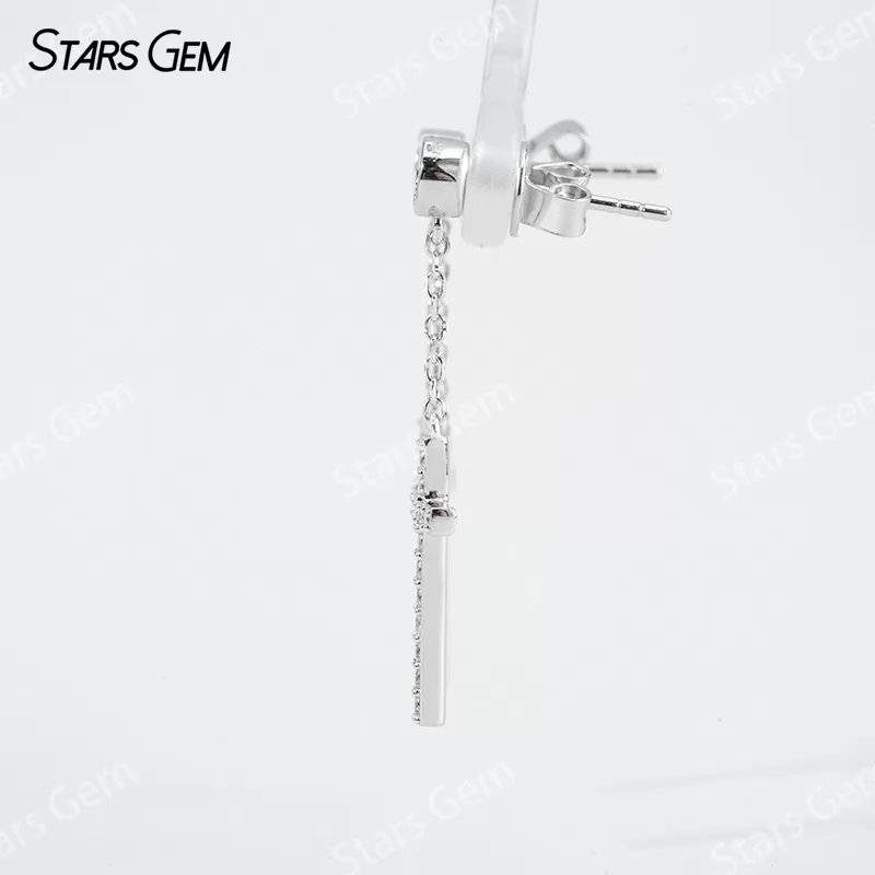 3mm Round Brilliant Cut Moissanite S925 Sterling Silver Diamond Earrings