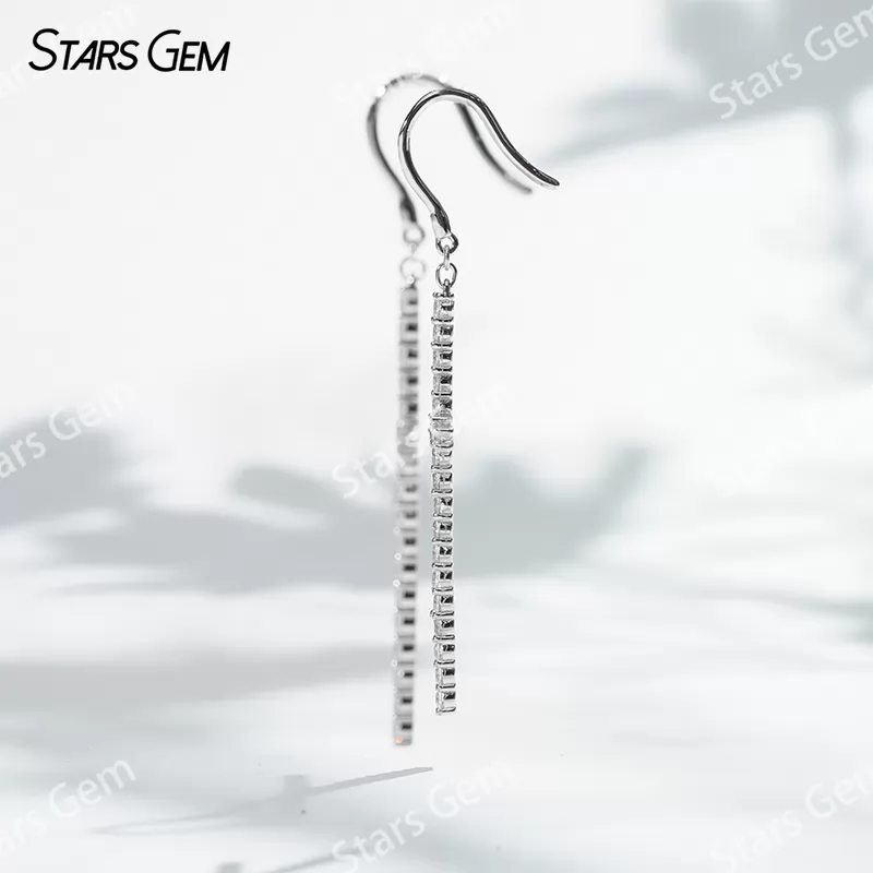 1.8mm Round Brilliant Cut Moissanite S925 Sterling Silver Diamond Earrings