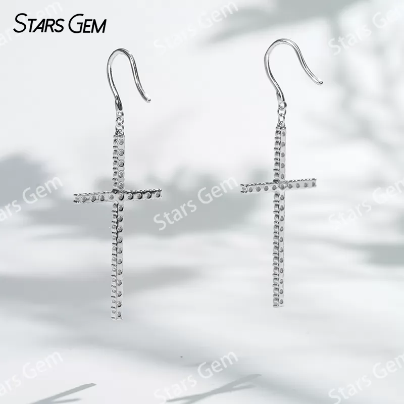 1.8mm Round Brilliant Cut Moissanite S925 Sterling Silver Diamond Earrings