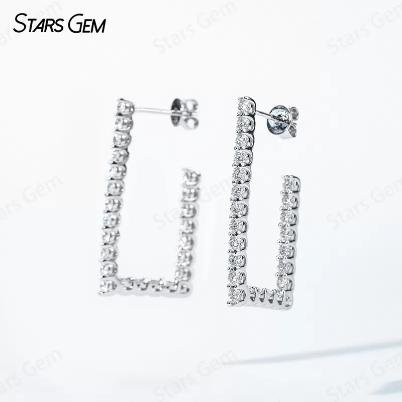 1.9mm Round Brilliant Cut Moissanite S925 Sterling Silver Diamond Stud Earrings