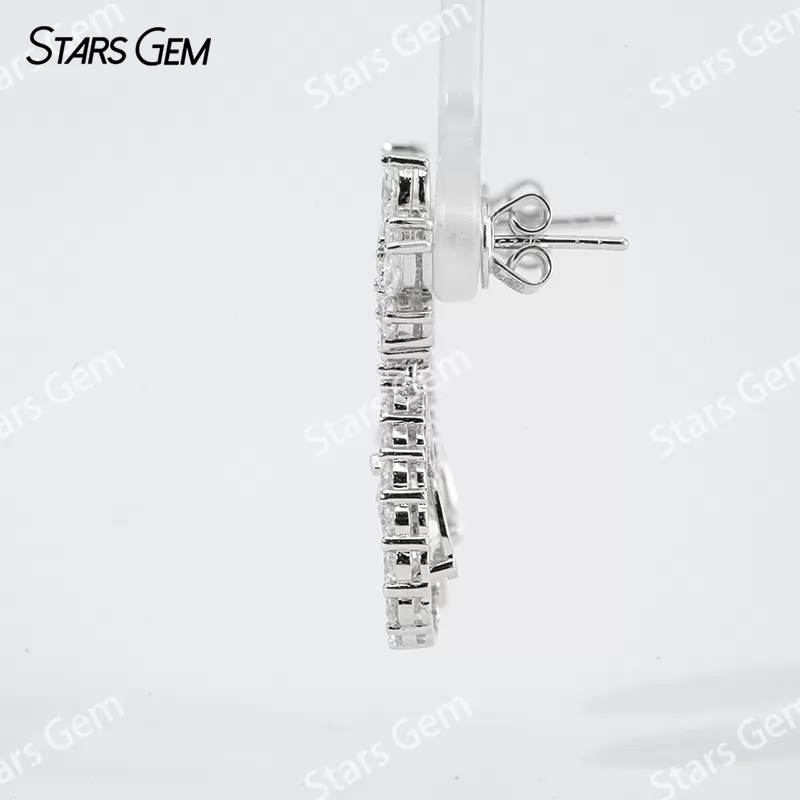 5×7mm Pear Cut Moissanite S925 Sterling Silver Diamond Earrings
