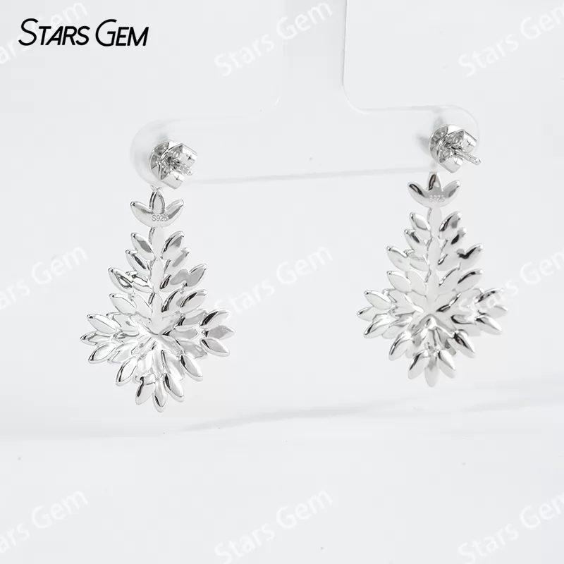 0.7mm & 1mm Round Brilliant Cut Moissanite S925 Sterling Silver Diamond Earrings