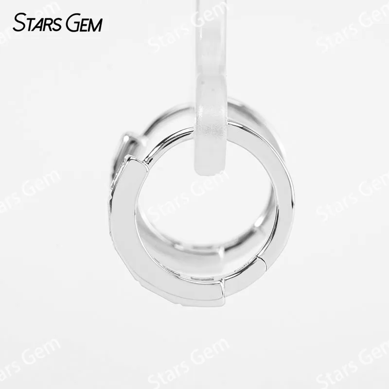 2.5×2.5mm Princess Cut Moissanite Bezel Set S925 Sterling Silver Diamond Earrings