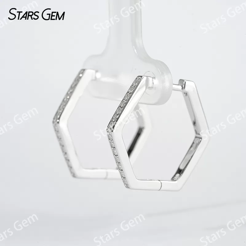 1.3mm Round Brilliant Cut Moissanite S925 Sterling Silver Diamond Earrings
