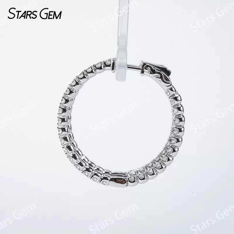 1.9mm Round Brilliant Cut Moissanite S925 Sterling Silver Diamond Earrings