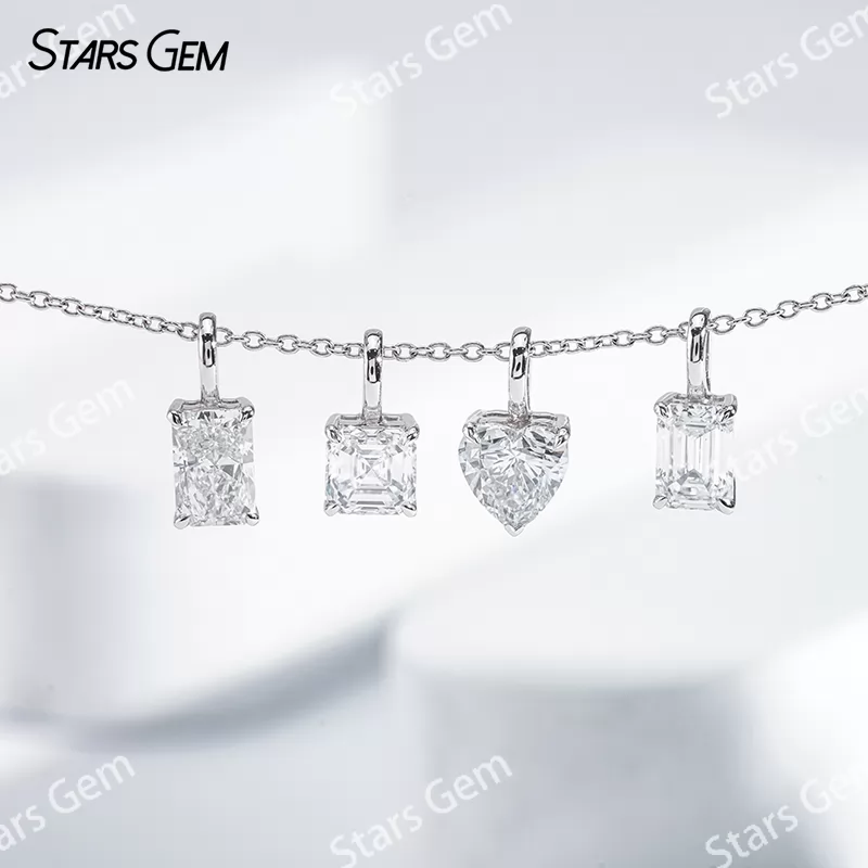 0.5ct 18K Gold Fancy Shape Lab Grown Diamond Pendant Necklace For Women
