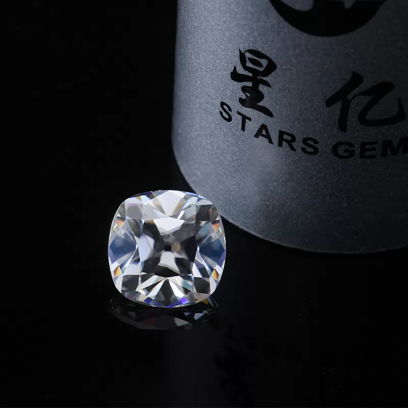 DEF Color Cushion Shape Old Mine Cut Moissanite