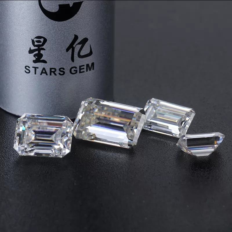 DEF VVS Various Size Octagon Emerald Cut Moissanite