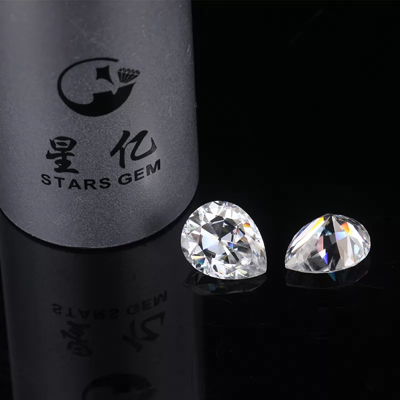 DEF VS Pear Cut 9×11mm Moissanite