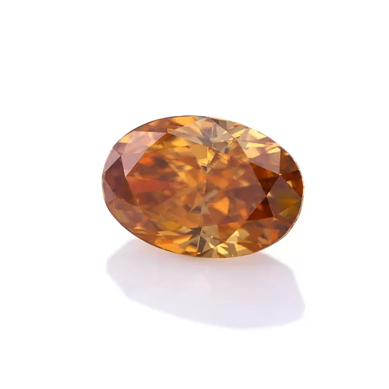 Oval Cut Champagne Color Moissanite