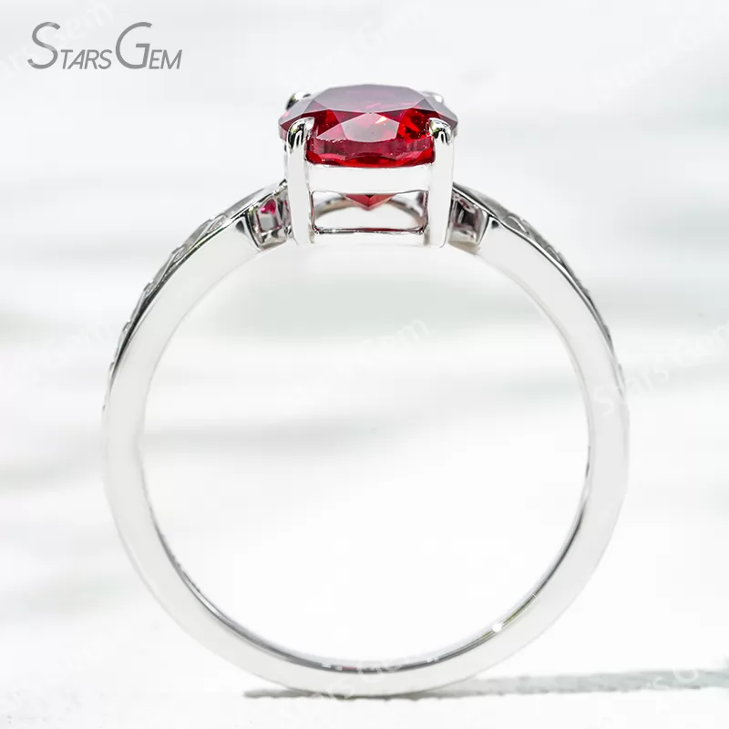 7×9mm Oval Cut Lab Gemstones 18K Gold Solitaire Engagement Ring
