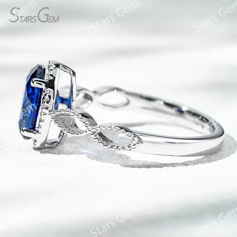 7×9mm Oval Cut Lab Gemstones 18K Gold Solitaire Engagement Ring